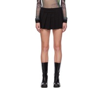 Black Pleated Miniskirt