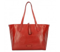 Florentin Shopper Tasche Leder red currant / gold