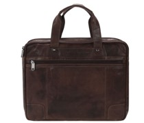 Bronco Business Handtasche Leder dark brown