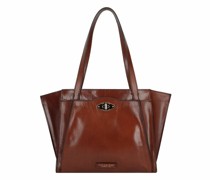 Barbara Shopper Tasche Leder 42 cm marrone