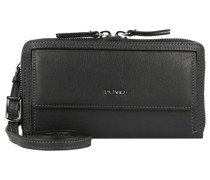 Ladysafe Geldbörse RFID Leder navy