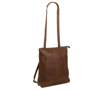 Wax Pull Up Chelsea Rucksack Leder Laptopfach cognac