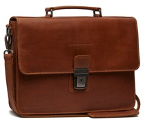 Venice Aktentasche Leder 35 cm Laptopfach cognac