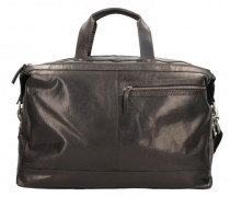 Weekender Reisetasche Leder black