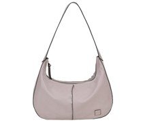 Ginsberg Schultertasche Leder light grey