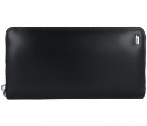 Memphis east Geldbörse Leder 20 cm shiny black