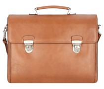 Toscana Aktentasche Leder 42 cm Laptopfach camel