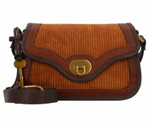 Heritage Umhängetasche Leder camel corduroy