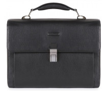 Modus Aktentasche Leder Laptopfach black