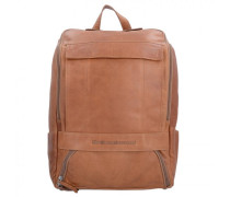 Wax Pull Up Rich Rucksack Leder Laptopfach cognac