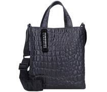 Paper Bag Croco Handtasche 22,5 cm black