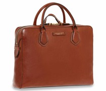 Costanza Aktentasche Leder 36. Laptopfach marrone