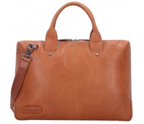 Basalt Aktentasche Leder Laptopfach cognac