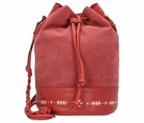 Beuteltasche Leder red
