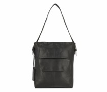 Brampton Schultertasche Leder 28 cm Laptopfach black