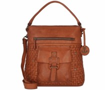 Soft Weaving Iris Schultertasche Leder charming cognac