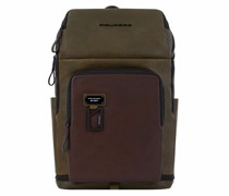 Harper Rucksack Leder Laptopfach green-brown