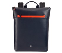 Rucksack Leder 40 cm navy