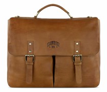 Rush Louis Aktentasche Leder 38 cm Laptopfach cognac