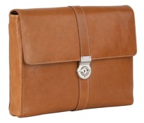 Bergamo Aktenmappe Leder Laptopfach hell