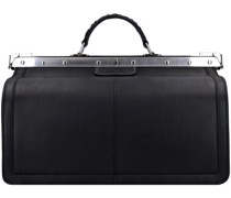 Black Nappa Doktorkoffer Leder Laptopfach