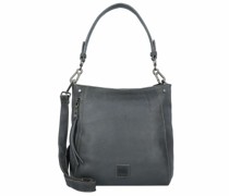 Mila Schultertasche Leder 27 cm anthracite