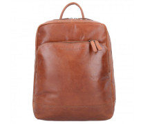 Antique Buff Mack Rucksack Leder 40 cm Laptopfach cognac
