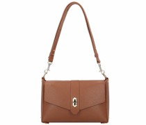 Foulonne Double Schultertasche Leder camel-in-or