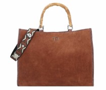 Tuchlauben 1 Shopper Tasche Leder 40 cm noce