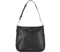 Luna Schultertasche Leder 36 cm black