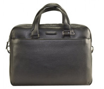 Modus Aktentasche Leder Laptopfach black