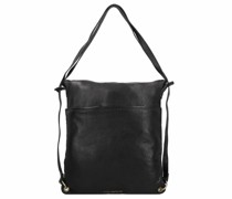 Kohlmarkt 3 Schultertasche Leder mit Rücksackfunktion black bean