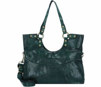 Horizontal Schultertasche Leder 40 cm bottiglia