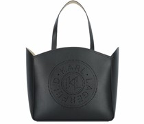 Circle Shopper Tasche Leder 33. black