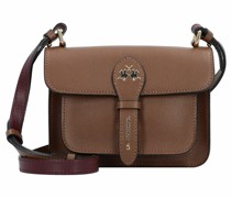Clarita Mini Bag Umhängetasche Leder 17 cm taupe