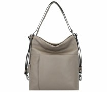 Pure Schultertasche Leder gravel