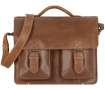 Nature Aktentasche Leder 39 cm cognac
