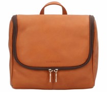 Country Kulturtasche Leder cognac
