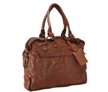 Submarine Aktentasche Leder Laptopfach cognac