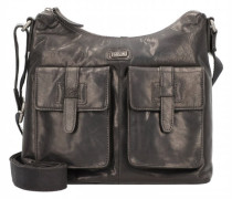 Umhängetasche Leder black