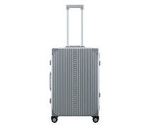 Traveler 4-Rollen Trolley 67 cm mit Kleidersack platinum