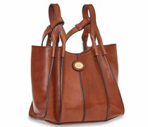 Claudia Handtasche Leder marrone