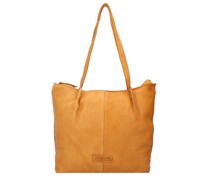 Submarine Shopper Tasche Leder 39 cm yellow