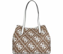 Vikky Shopper Tasche latte logo-white