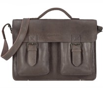 Nature Aktentasche Leder 40 cm grey