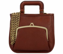 Vintage Handtasche Leder medium brown