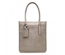Carisma Schultertasche RFID Leder 34 cm Laptopfach grey