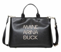 Lady Duck Handtasche Leder 35 cm black