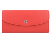 Basics Geldbörse Leder 19,5cm burnt red