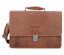 Wax Pull Up Shay Aktentasche Leder 41 cm cognac